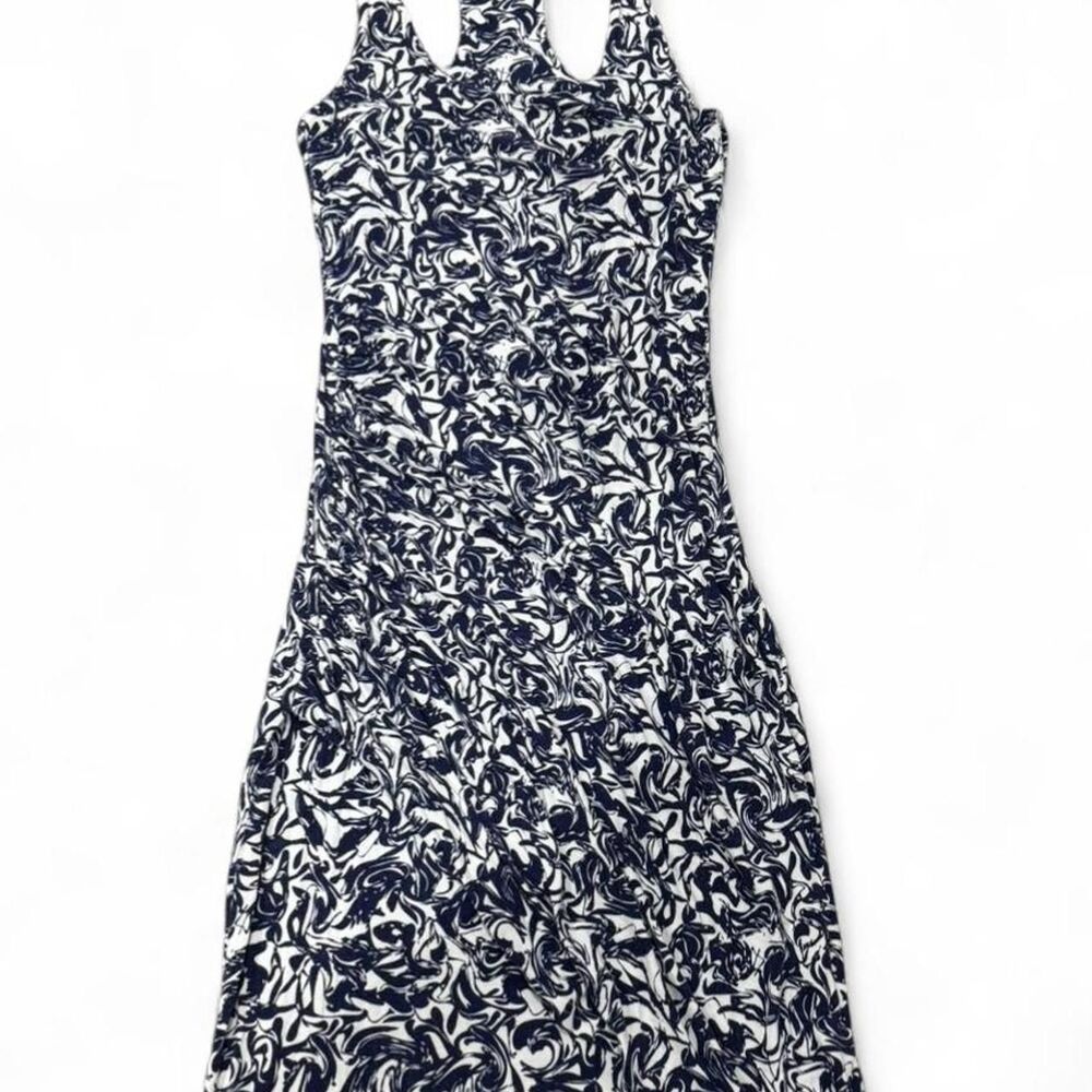 Women's Blue and White Dress